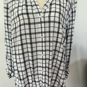 NWT Loft plaid blouse